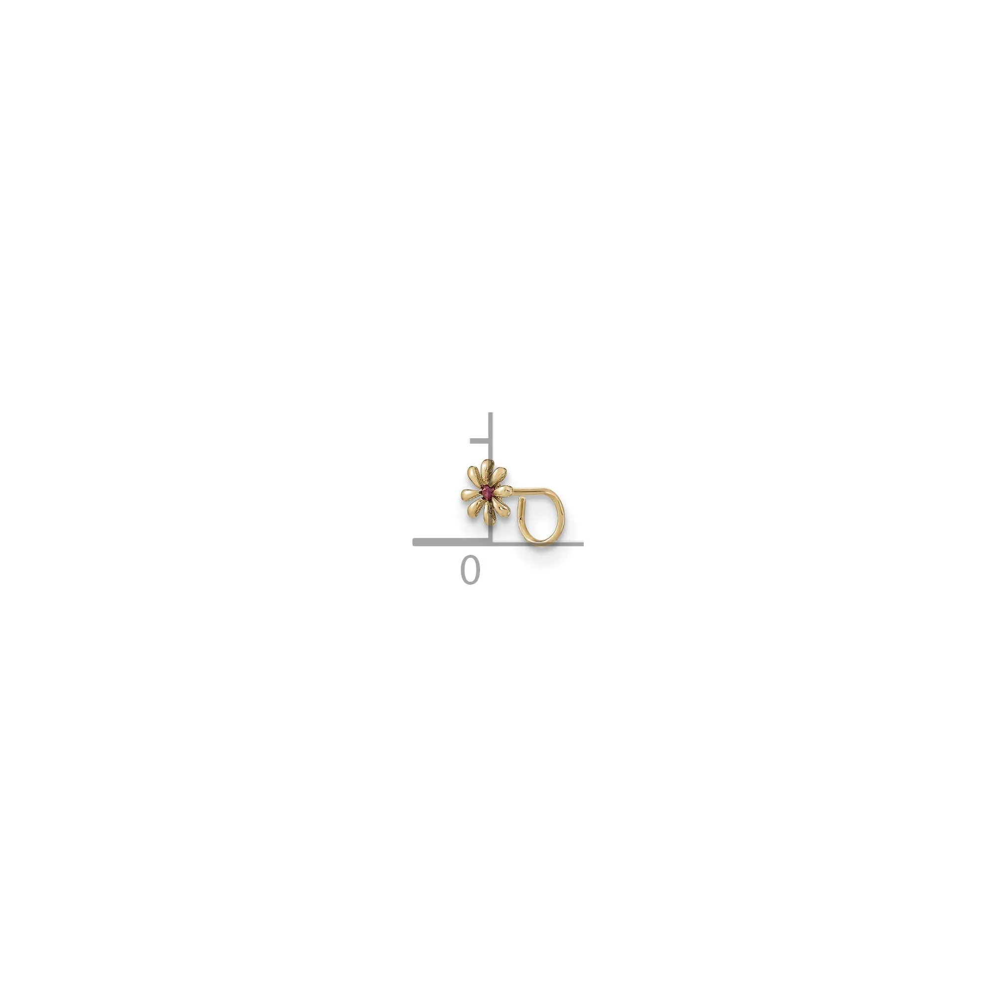 Daisy Flower Nose Ring (14K)