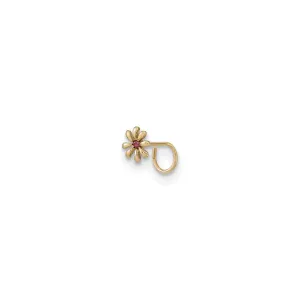Daisy Flower Nose Ring (14K)