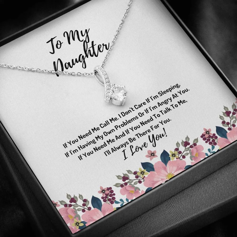 Daughter Ribbon Necklace- I Will Always Be There