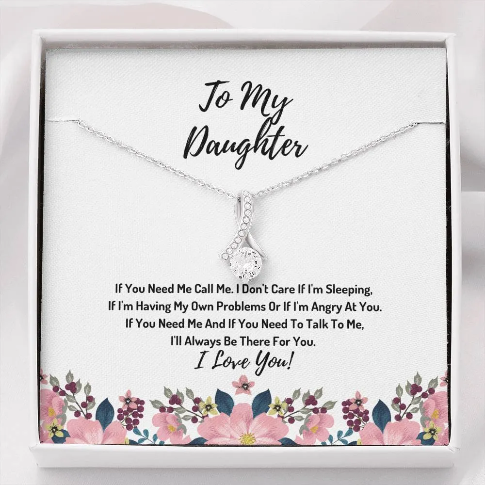 Daughter Ribbon Necklace- I Will Always Be There