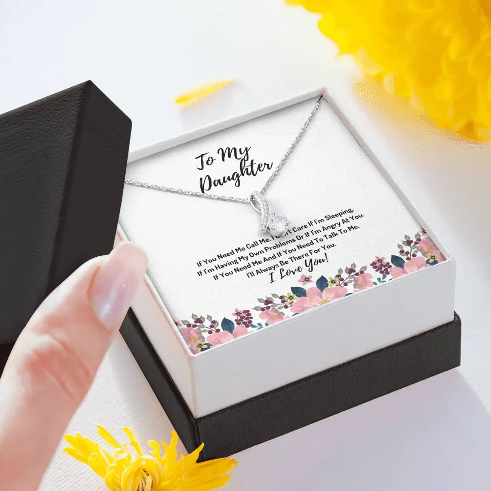 Daughter Ribbon Necklace- I Will Always Be There