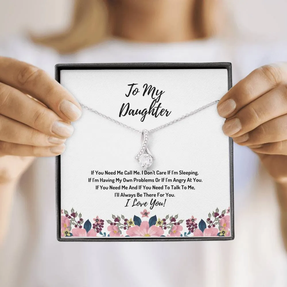 Daughter Ribbon Necklace- I Will Always Be There