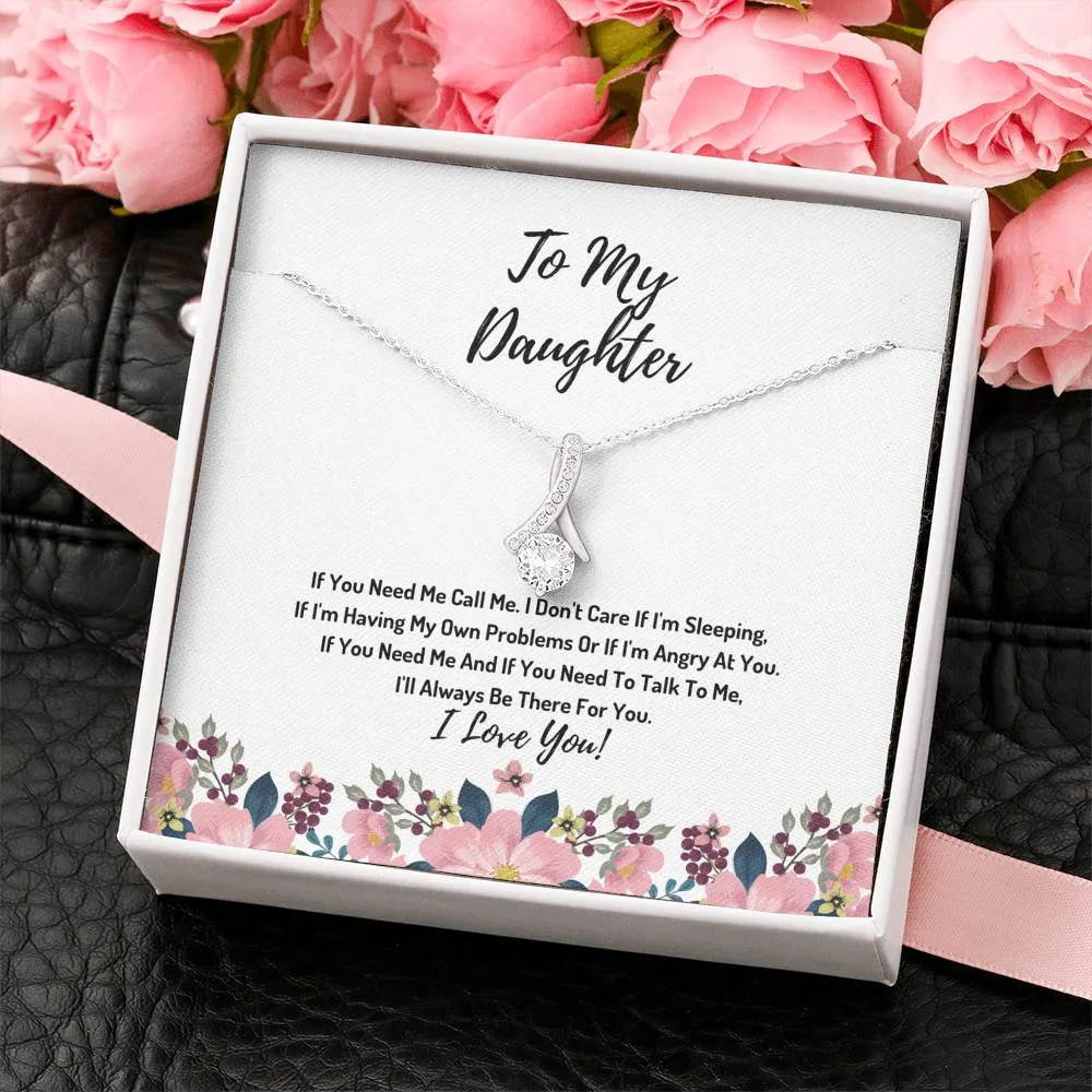 Daughter Ribbon Necklace- I Will Always Be There