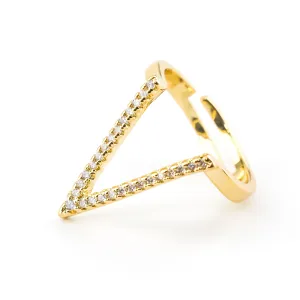 Deep V Gold Ring