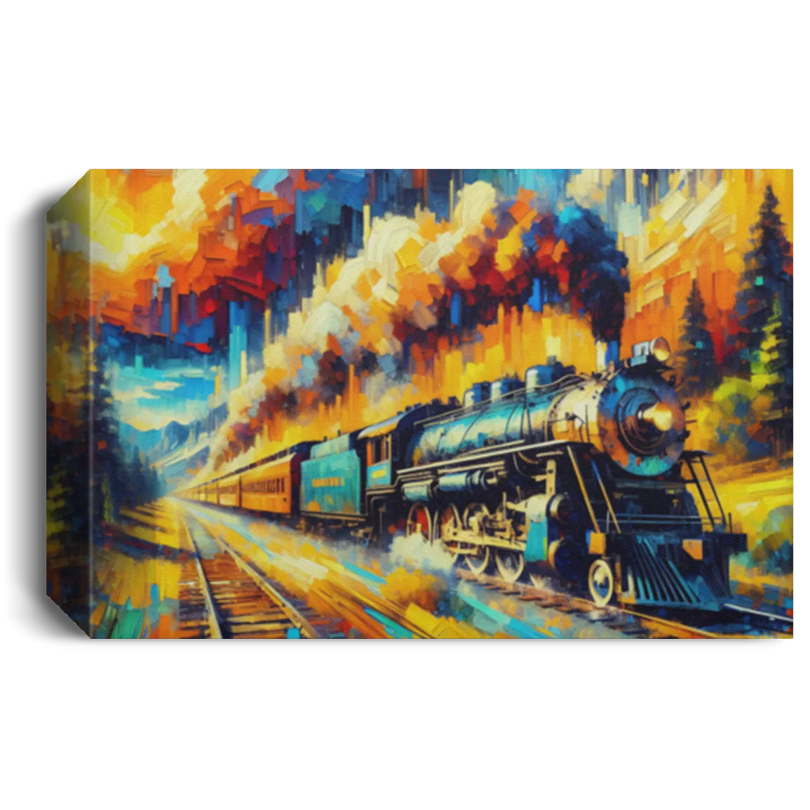 Denver Pacific Train Canvas Art Prints