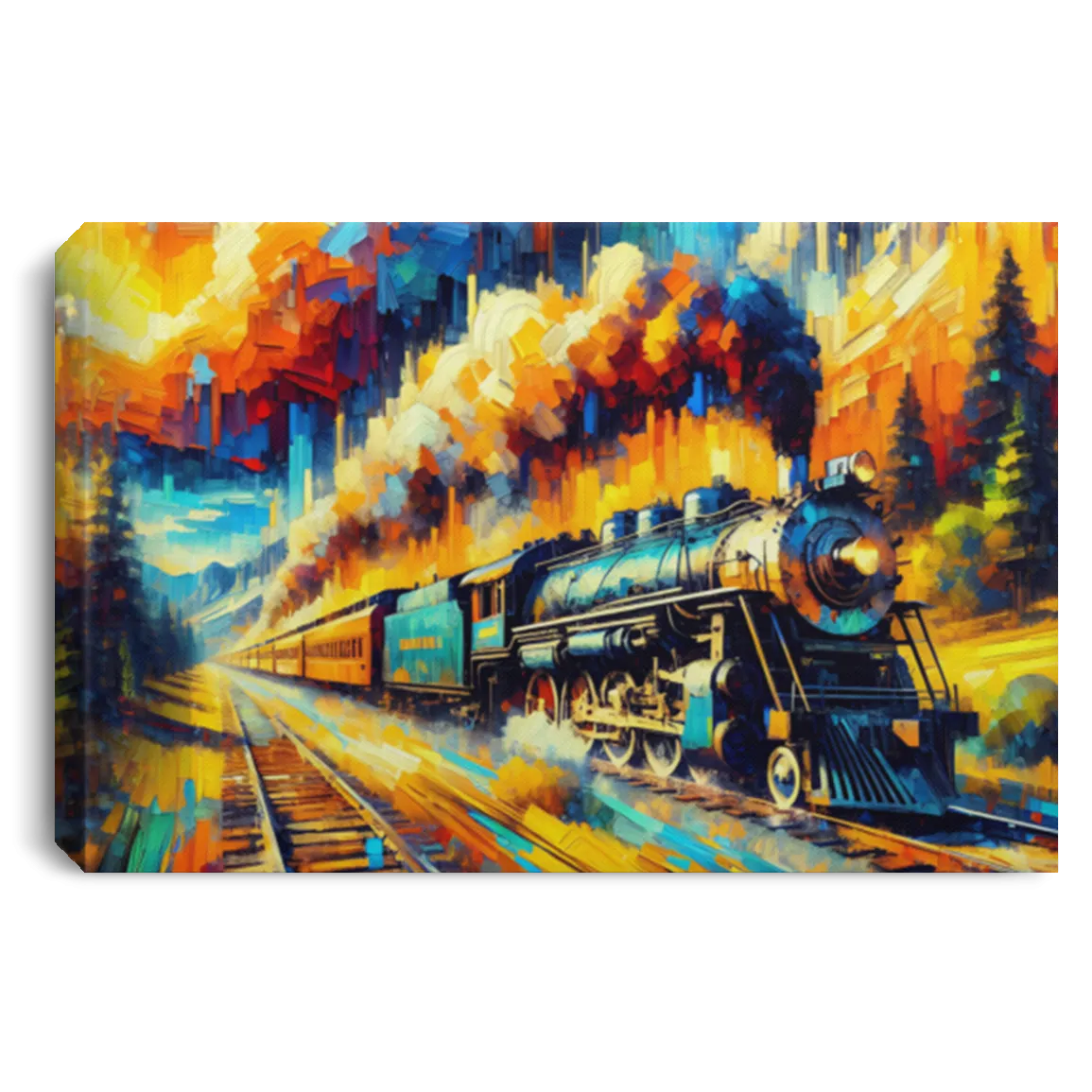 Denver Pacific Train Canvas Art Prints