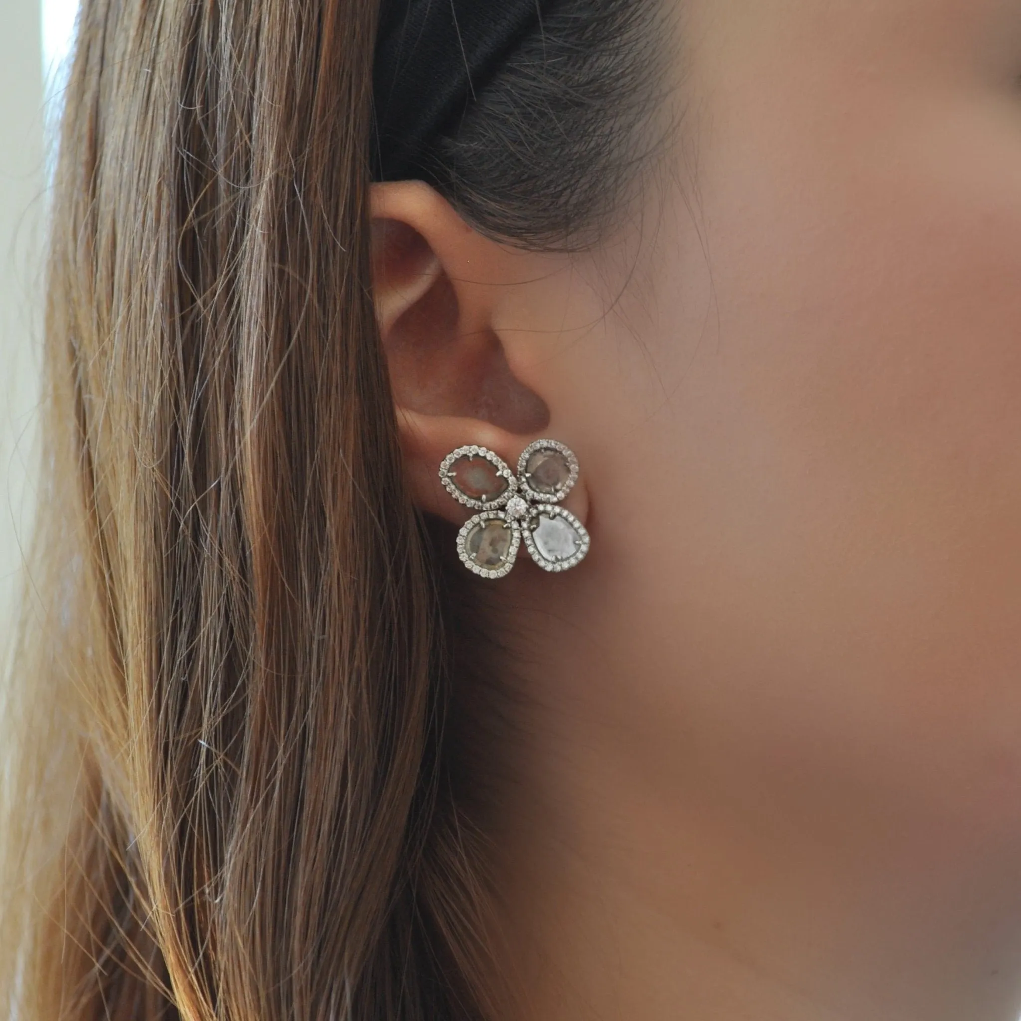 Desert Blooms Sonora Mini Diamond Stud Earrings