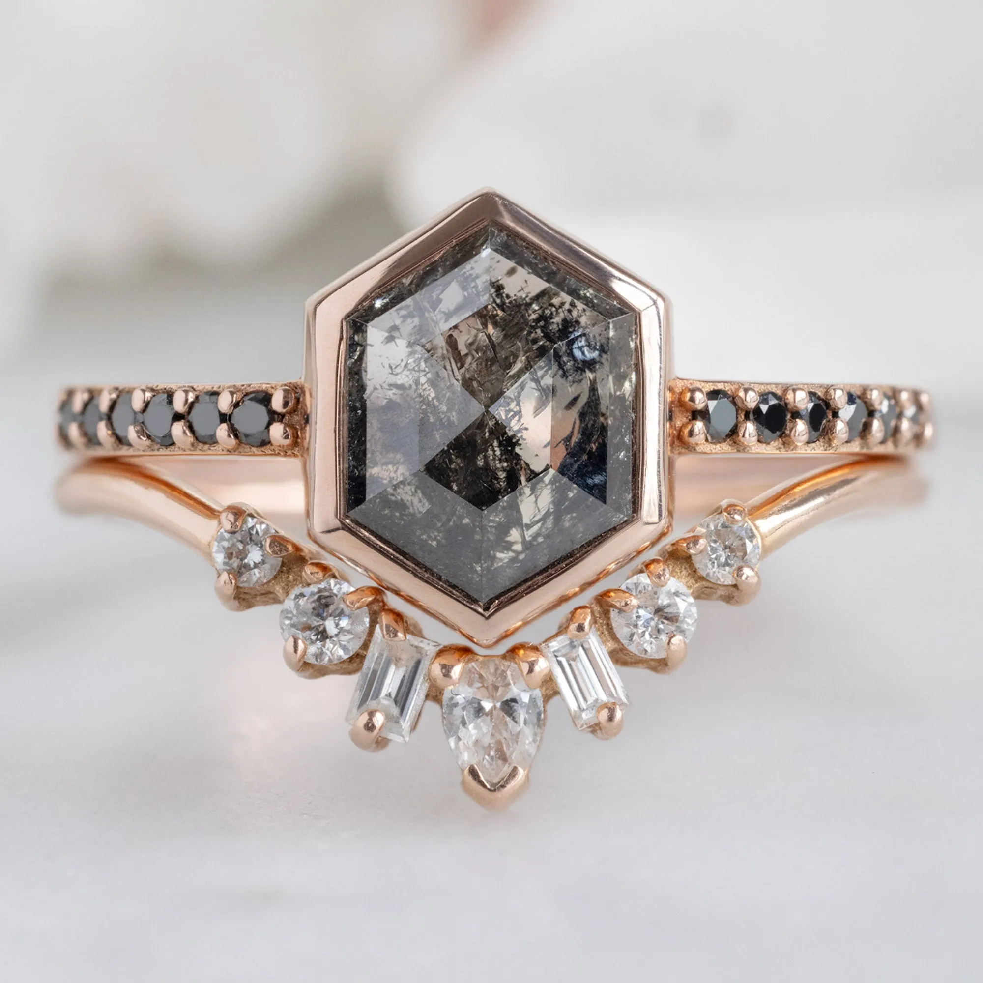 Design Your Own Custom | Hexagon Diamond Engagement Ring