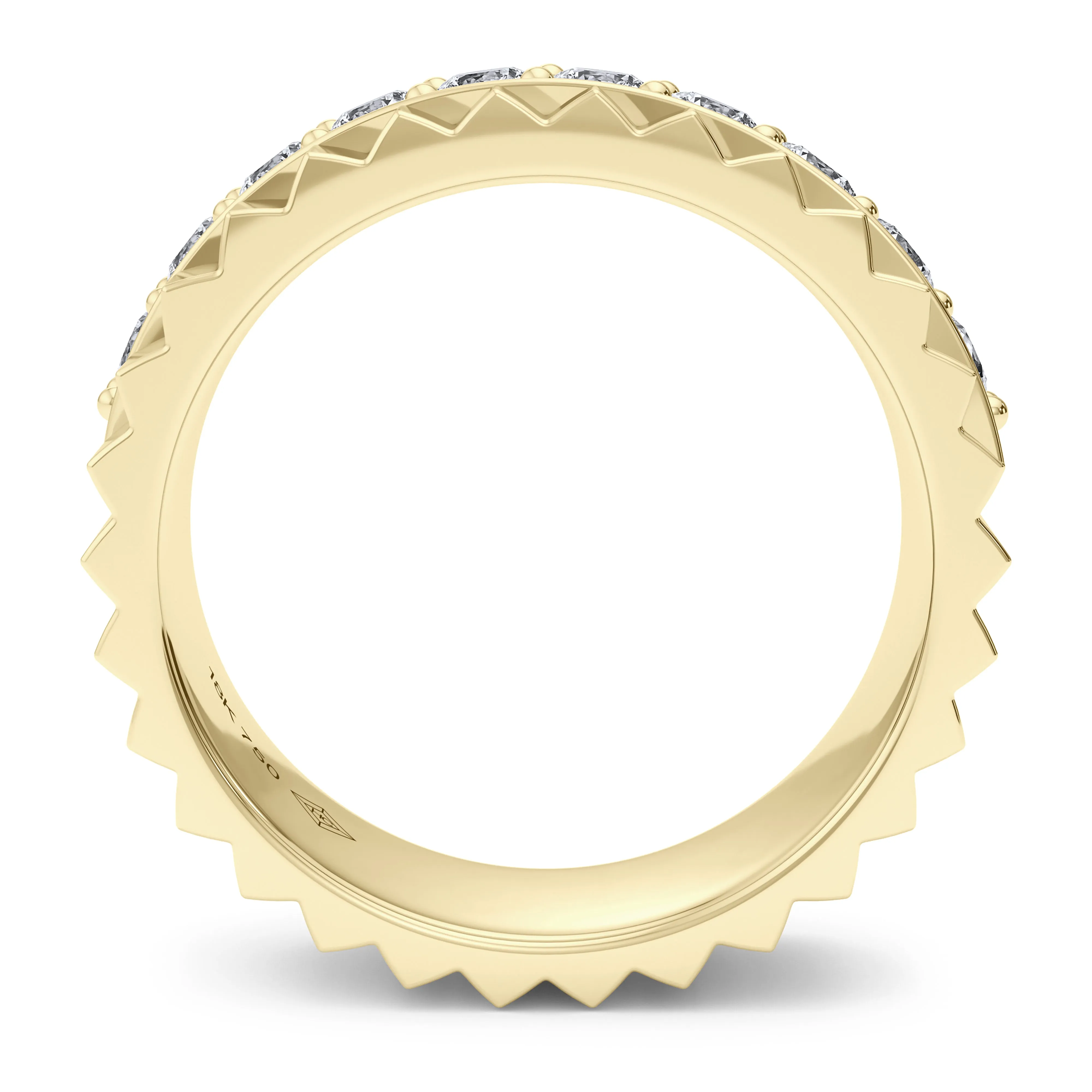 Diagonal Fluted Diamond Band