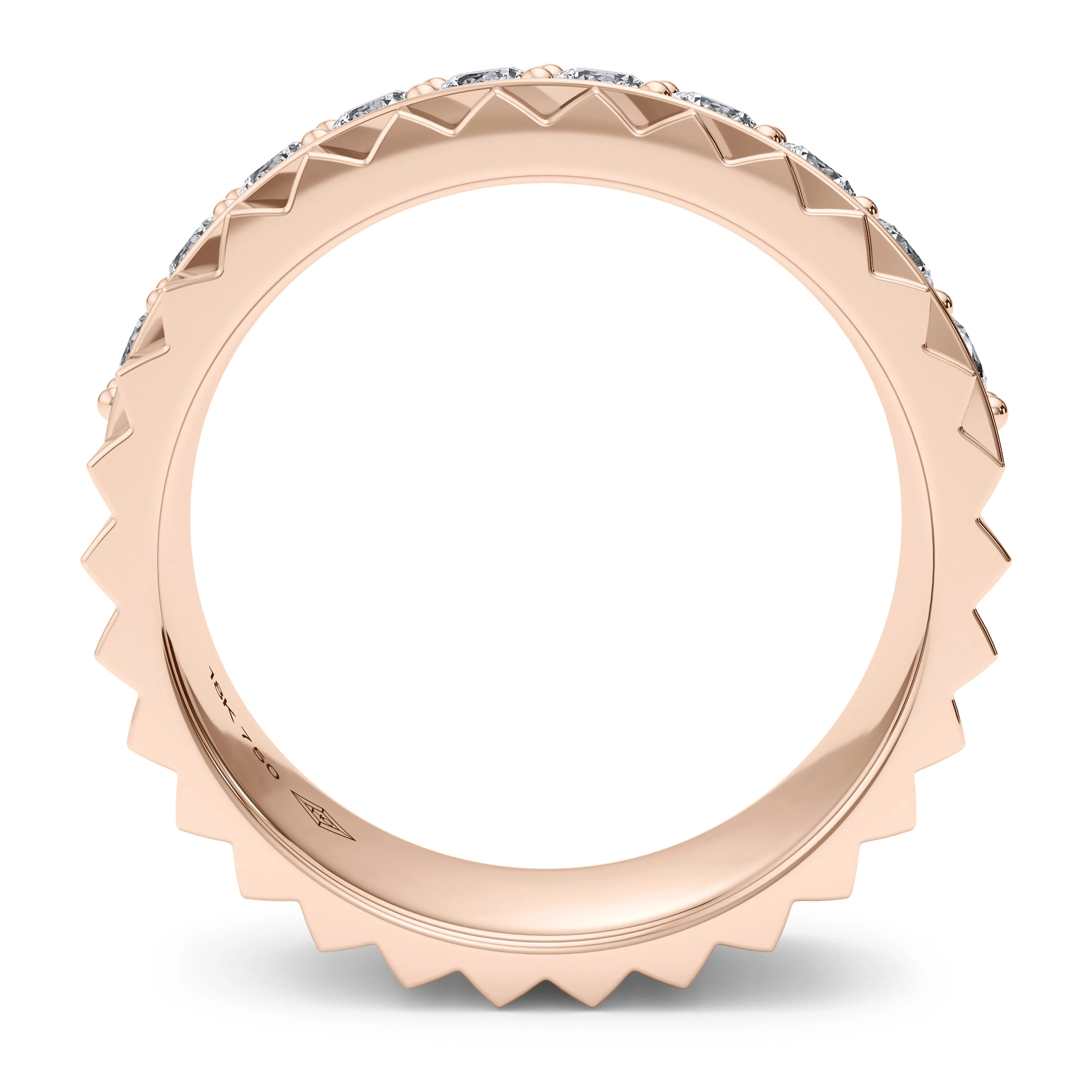 Diagonal Fluted Diamond Band