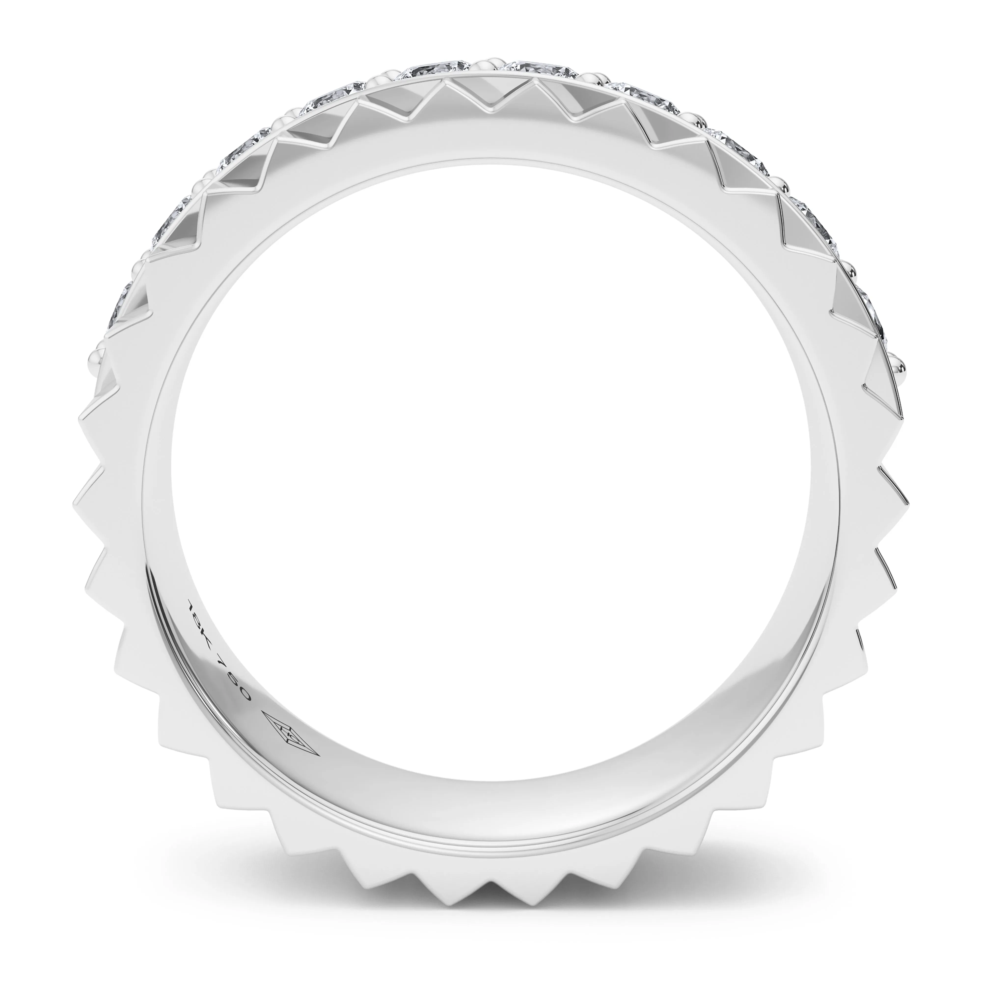 Diagonal Fluted Diamond Band