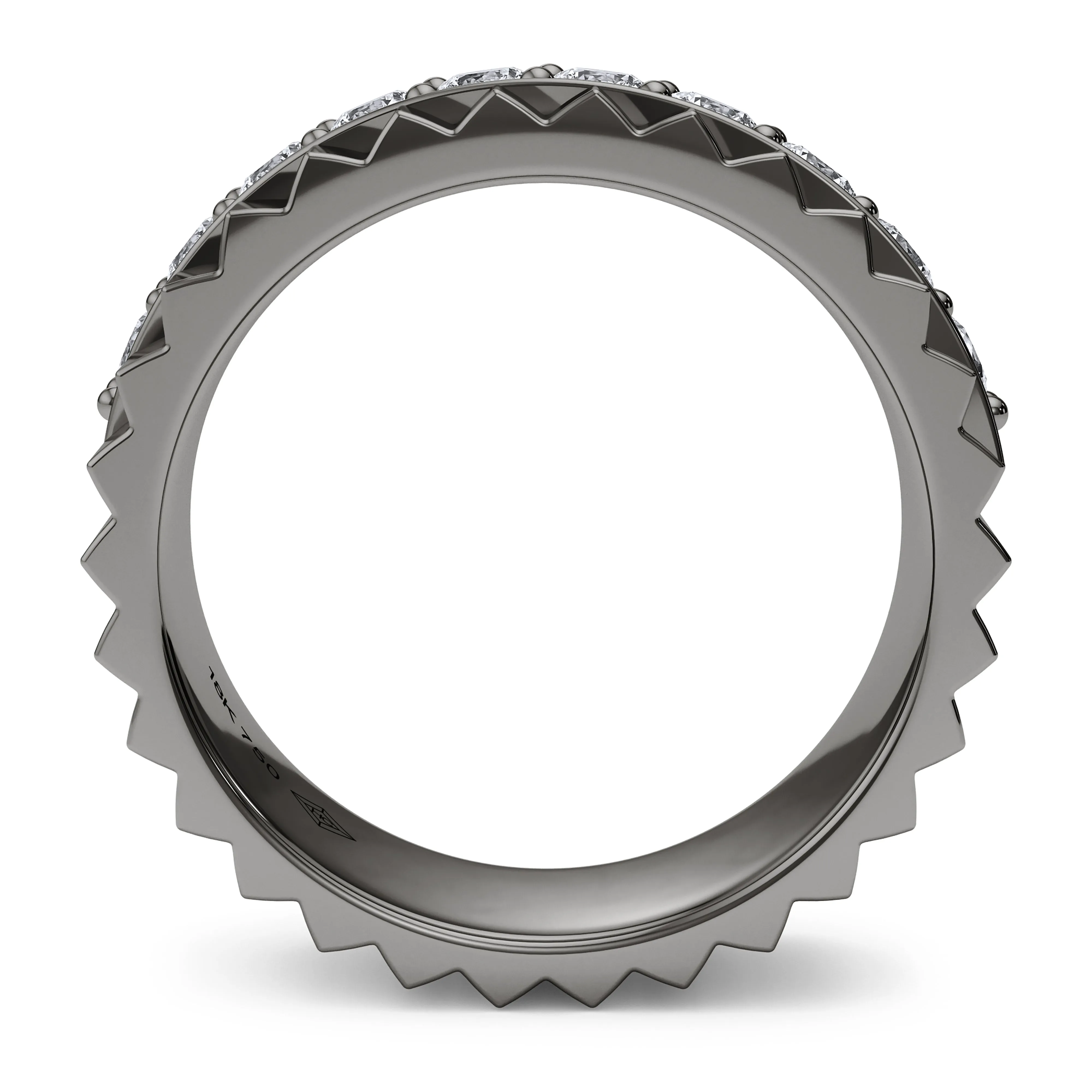 Diagonal Fluted Diamond Band