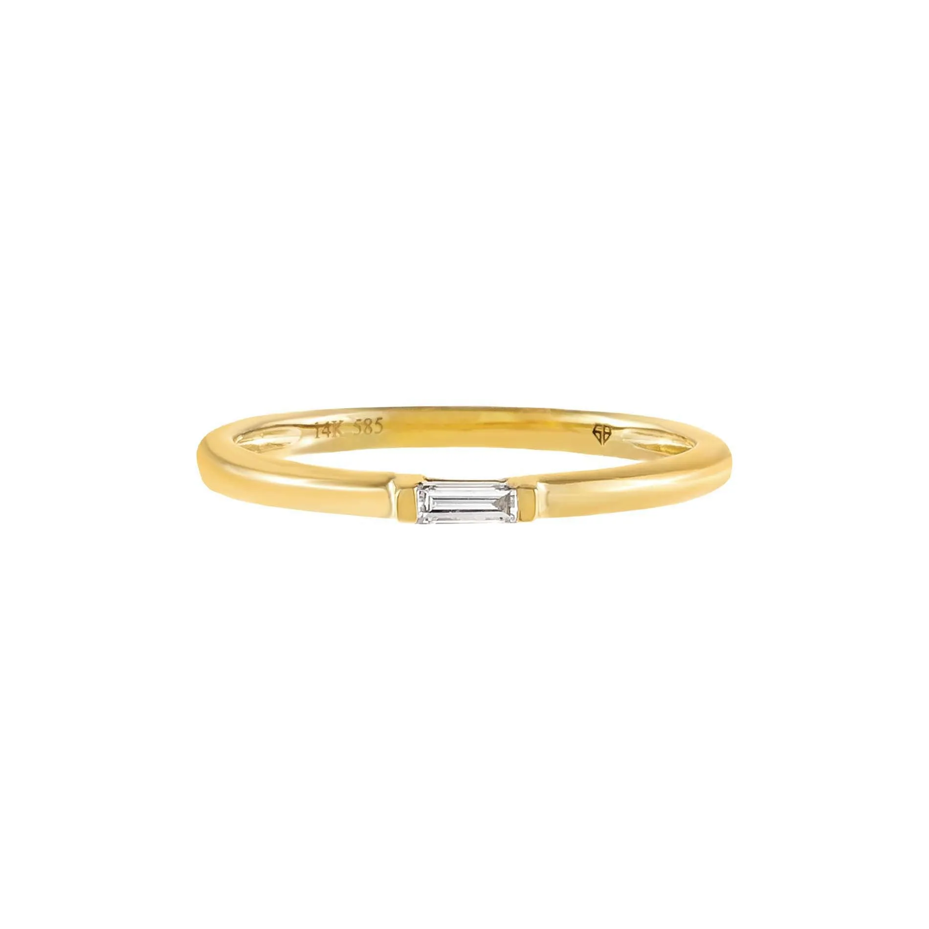 Diamond Dainty Baguette Ring 14K
