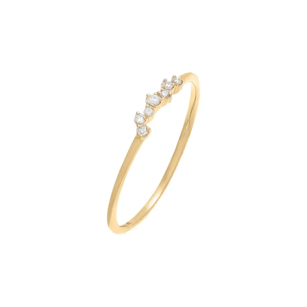 Diamond Dainty Scattered Ring 14K