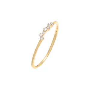 Diamond Dainty Scattered Ring 14K
