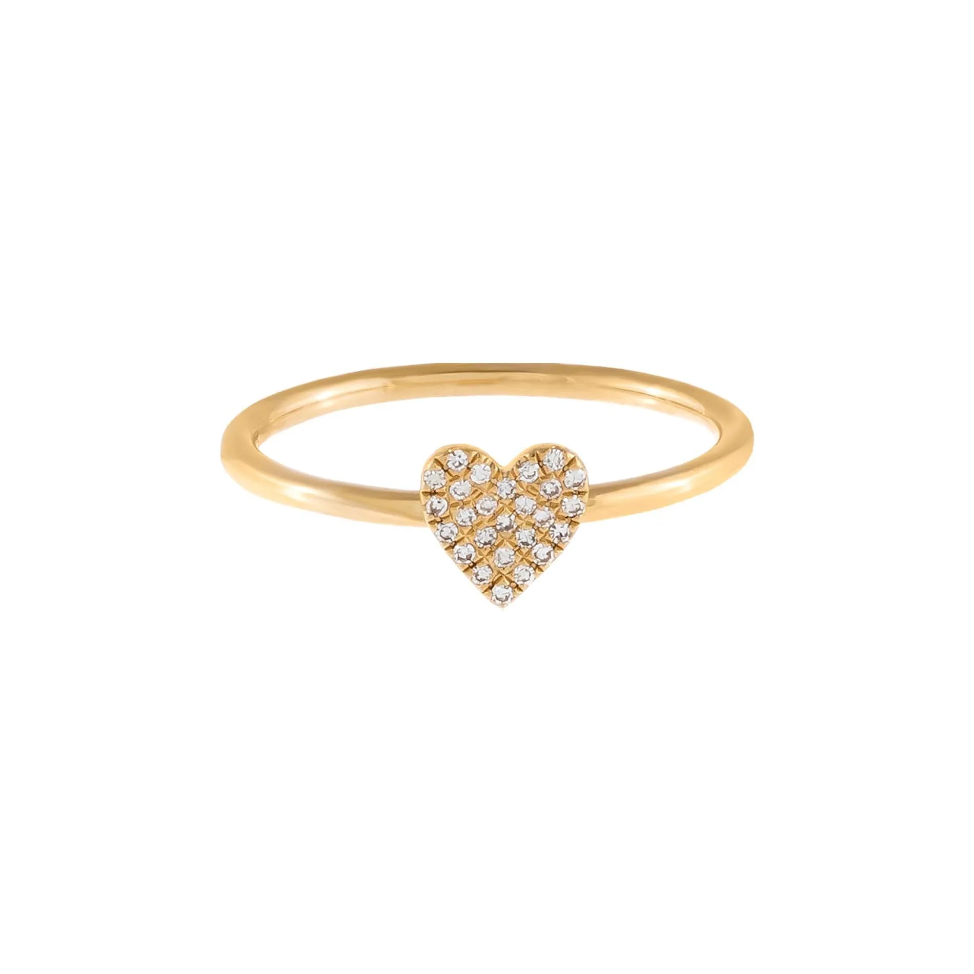 Diamond Mini Heart Ring 14K