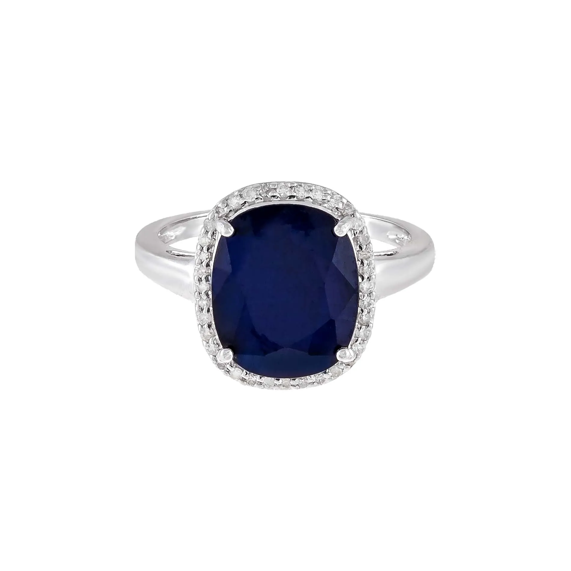 Diamond X Sapphire Ring 14K