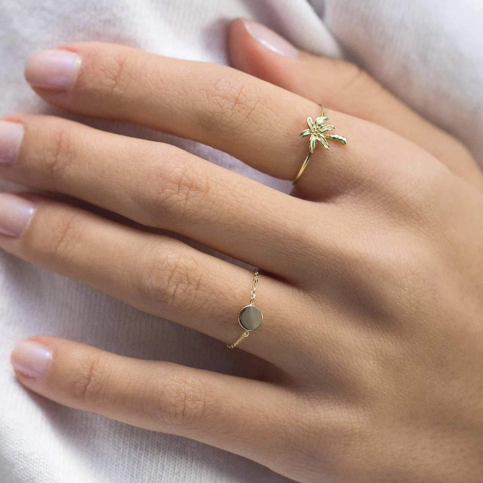 Disc Chain Ring 14K