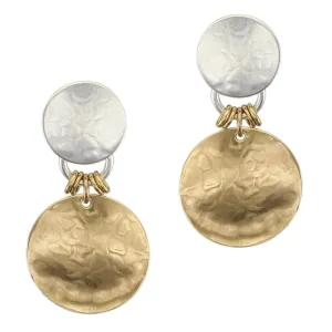 Discs with Accent Rings Clip or Post Earring