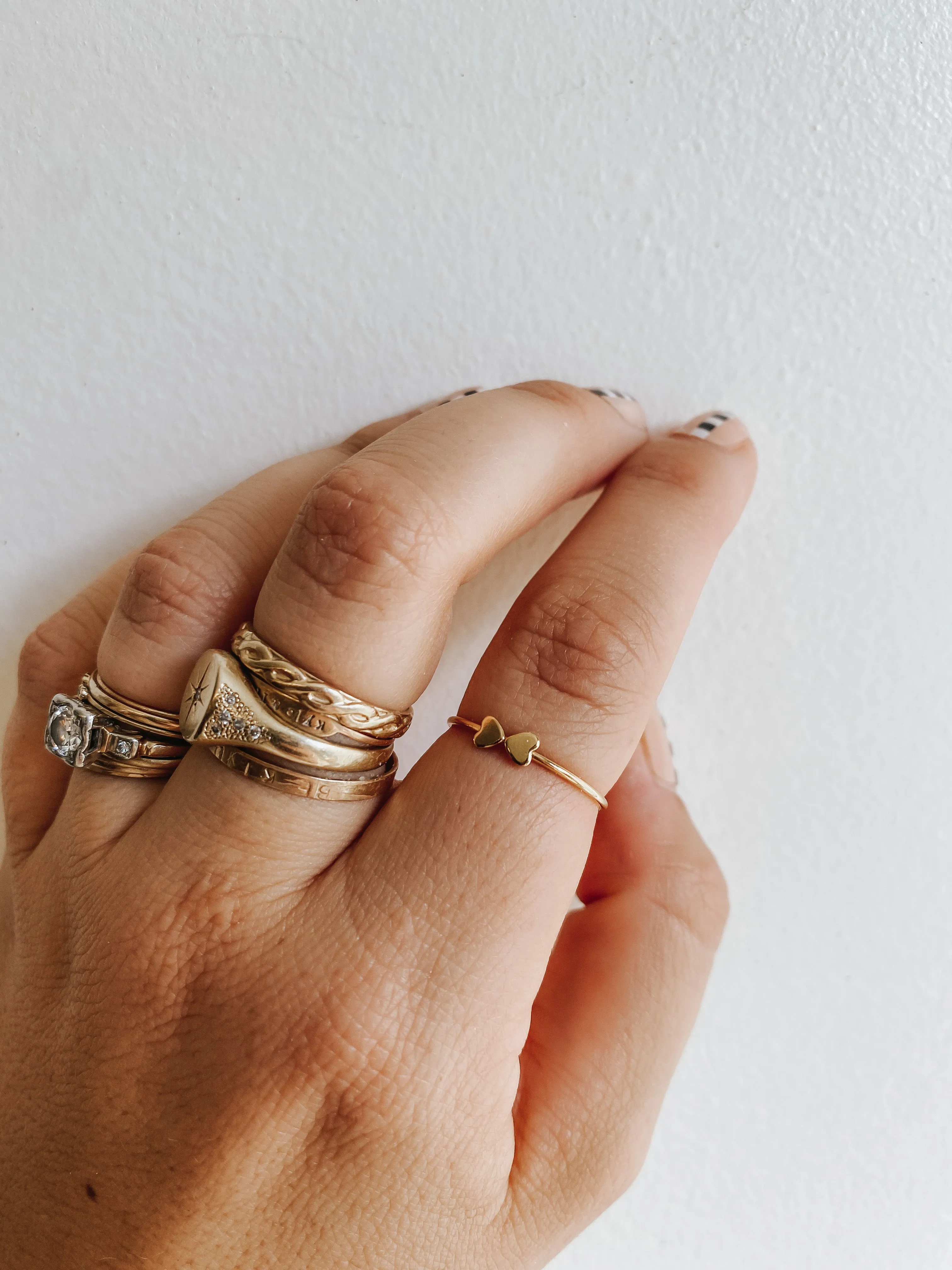 DOUBLE HEART RING