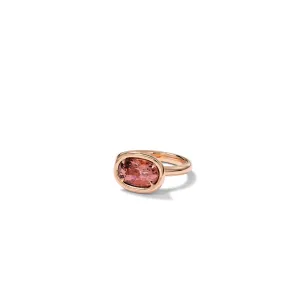 East West Stacked Sleeping Solitaire - Fancy Tourmaline