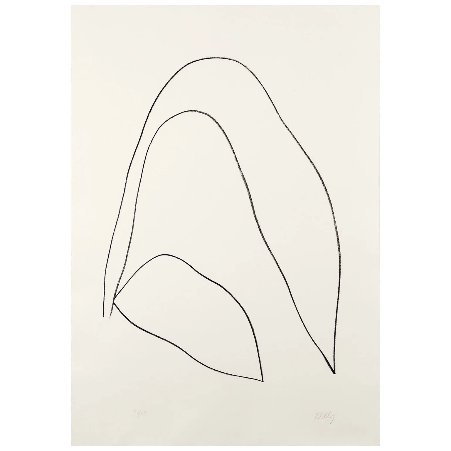 ELLSWORTH KELLY "LEAVES (FEUILLES)" LITHOGRAPH, 1964