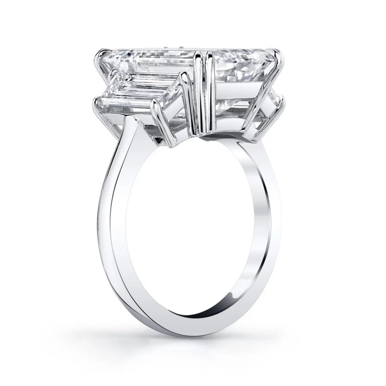 Emerald Cut 9.26 ct Platinum Diamond Engagement Ring (Pre-Order)