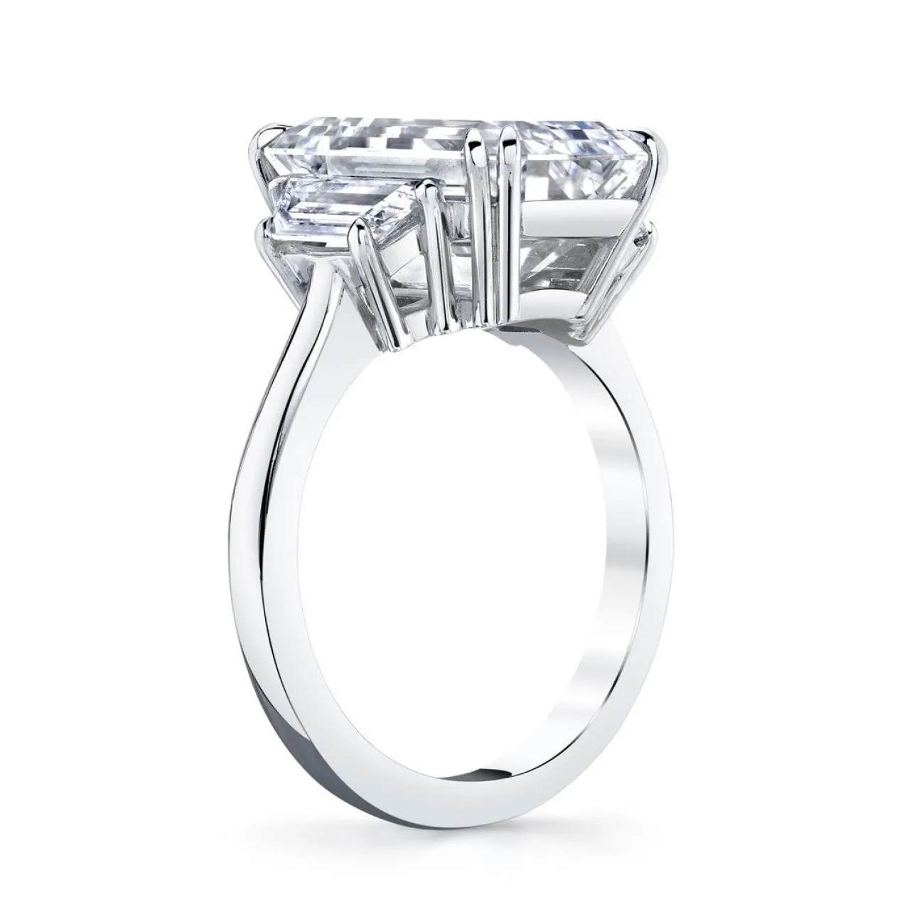 Emerald Cut 9.26 ct Platinum Diamond Engagement Ring (Pre-Order)