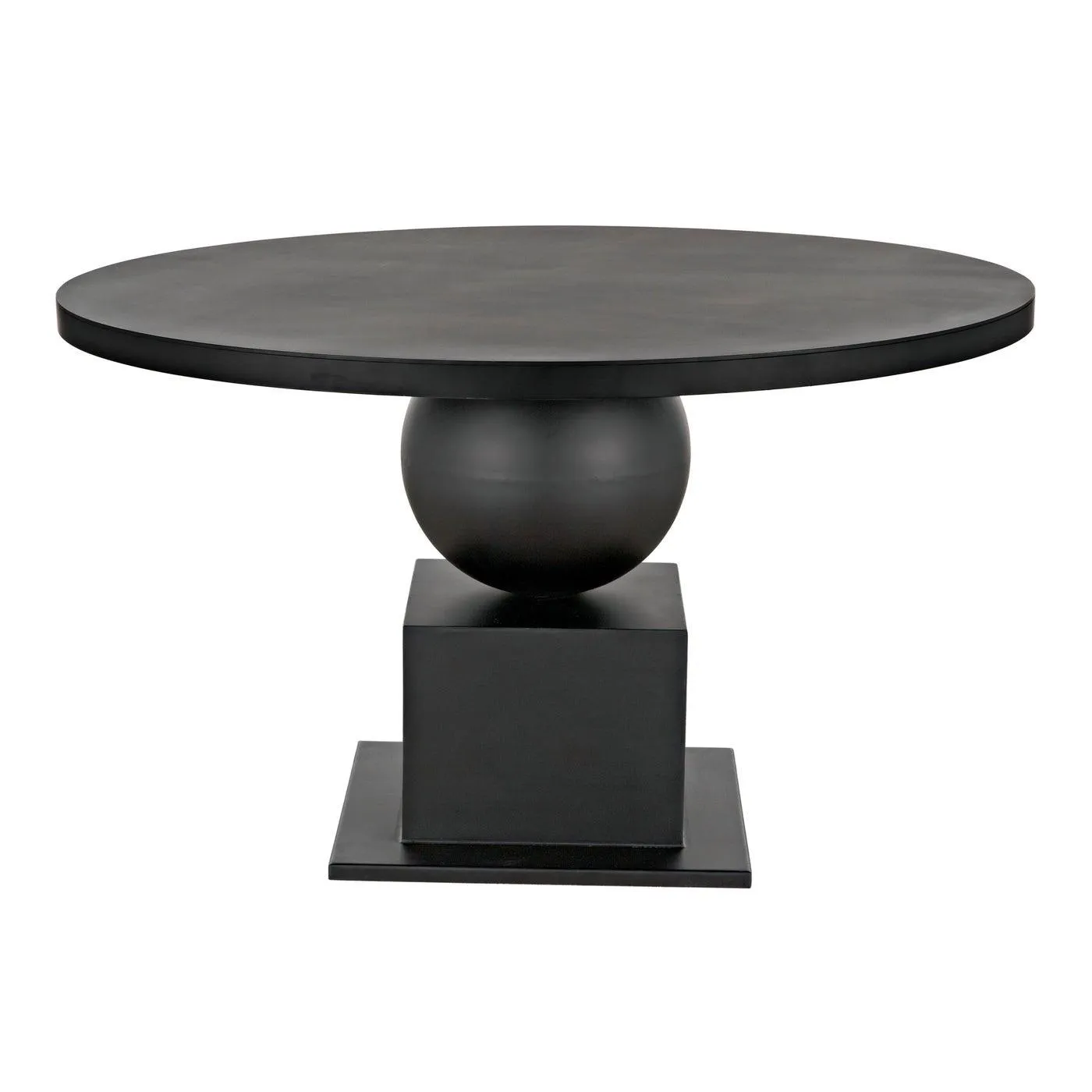 Emira Dining Table, Black Metal