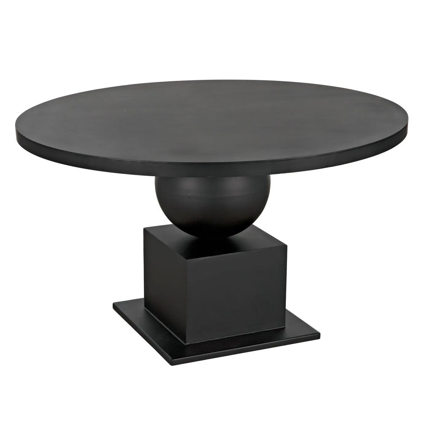 Emira Dining Table, Black Metal