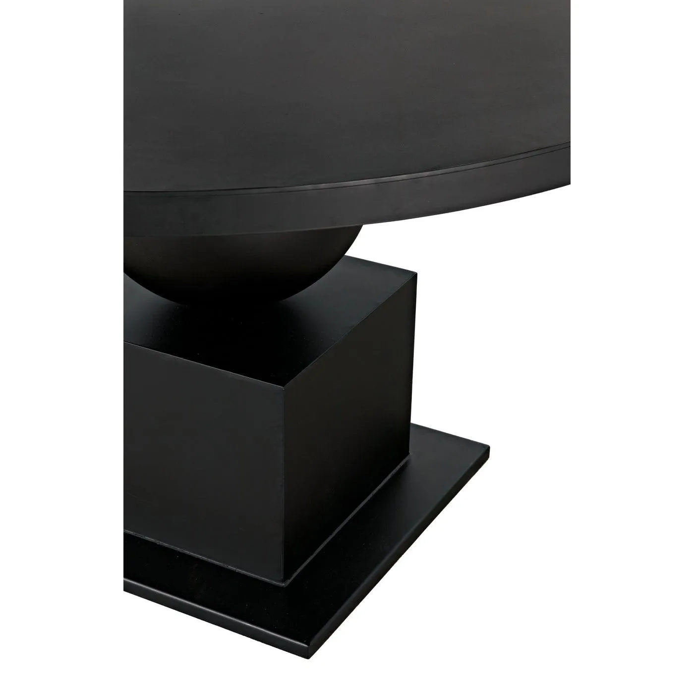 Emira Dining Table, Black Metal