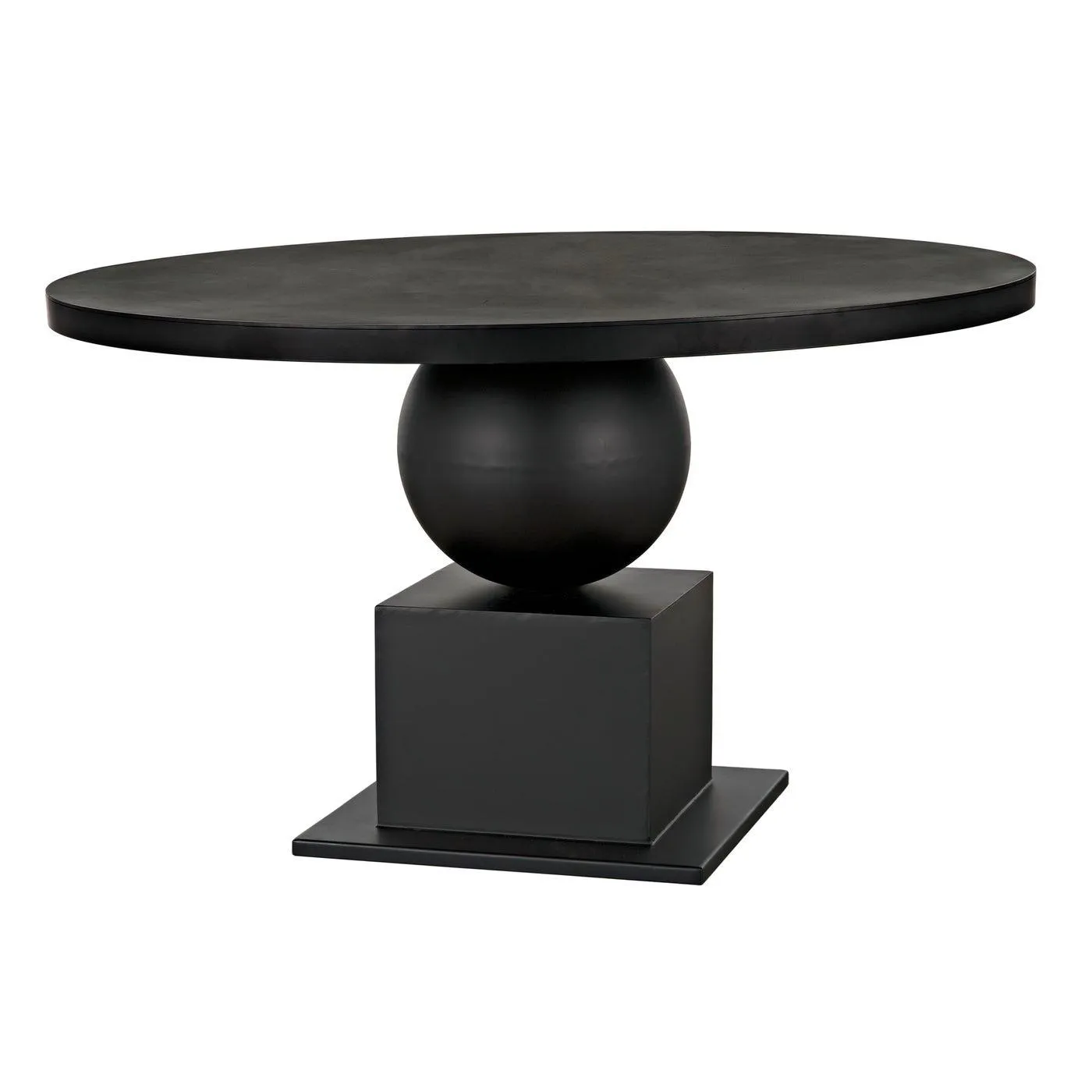 Emira Dining Table, Black Metal