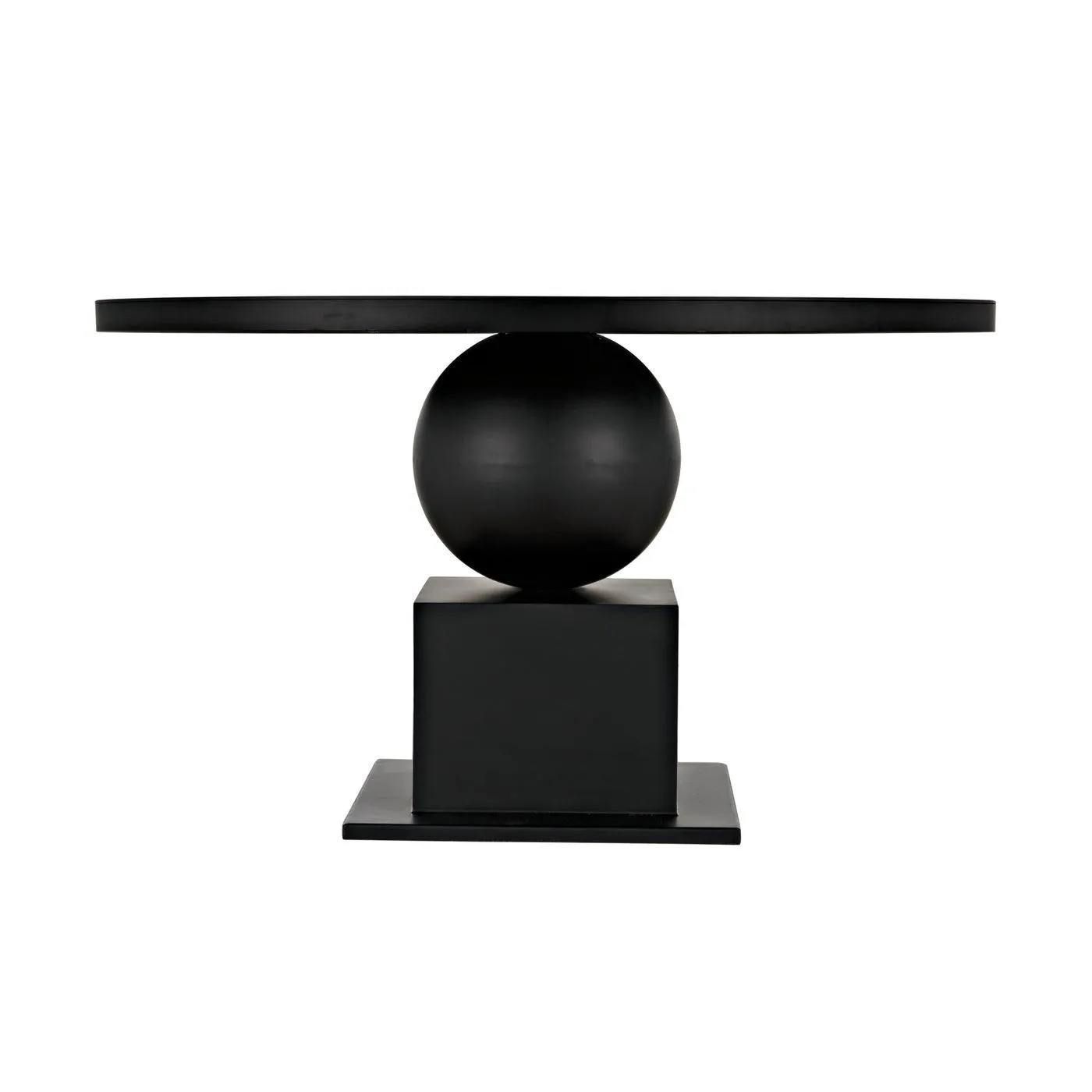 Emira Dining Table, Black Metal