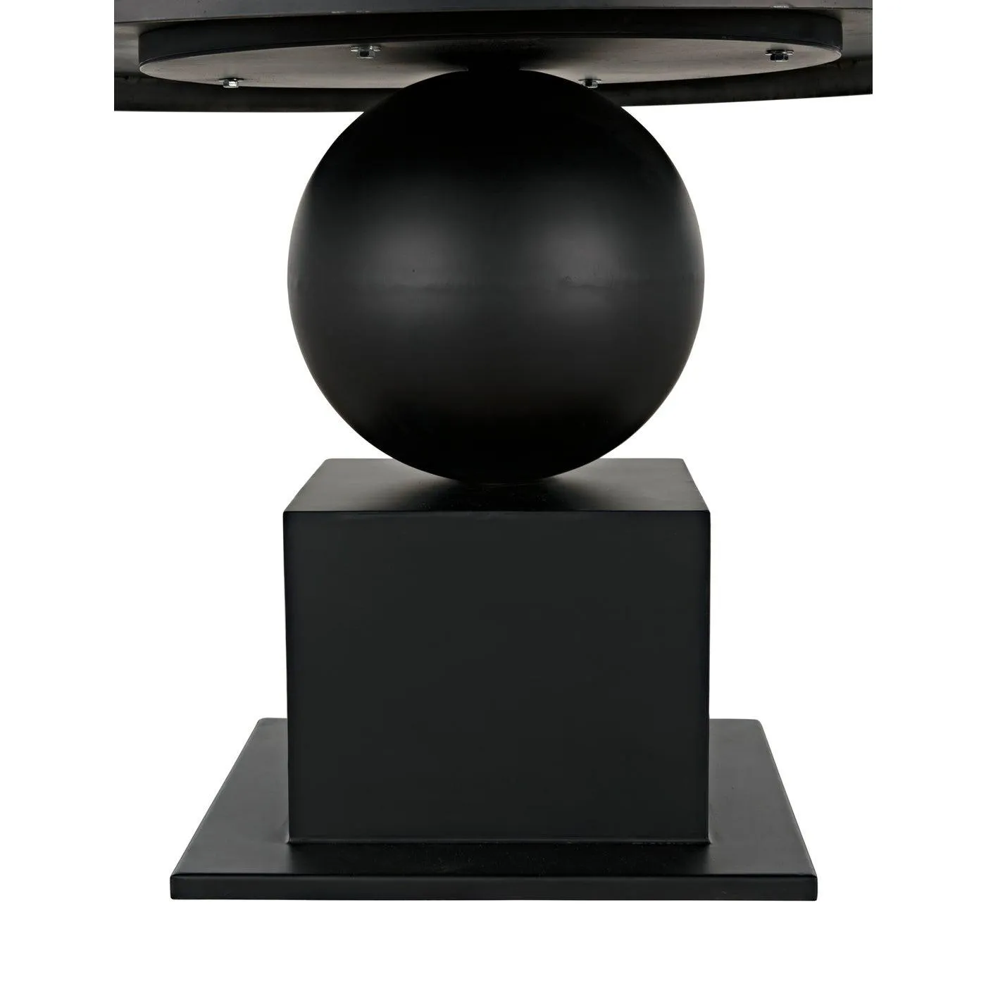 Emira Dining Table, Black Metal
