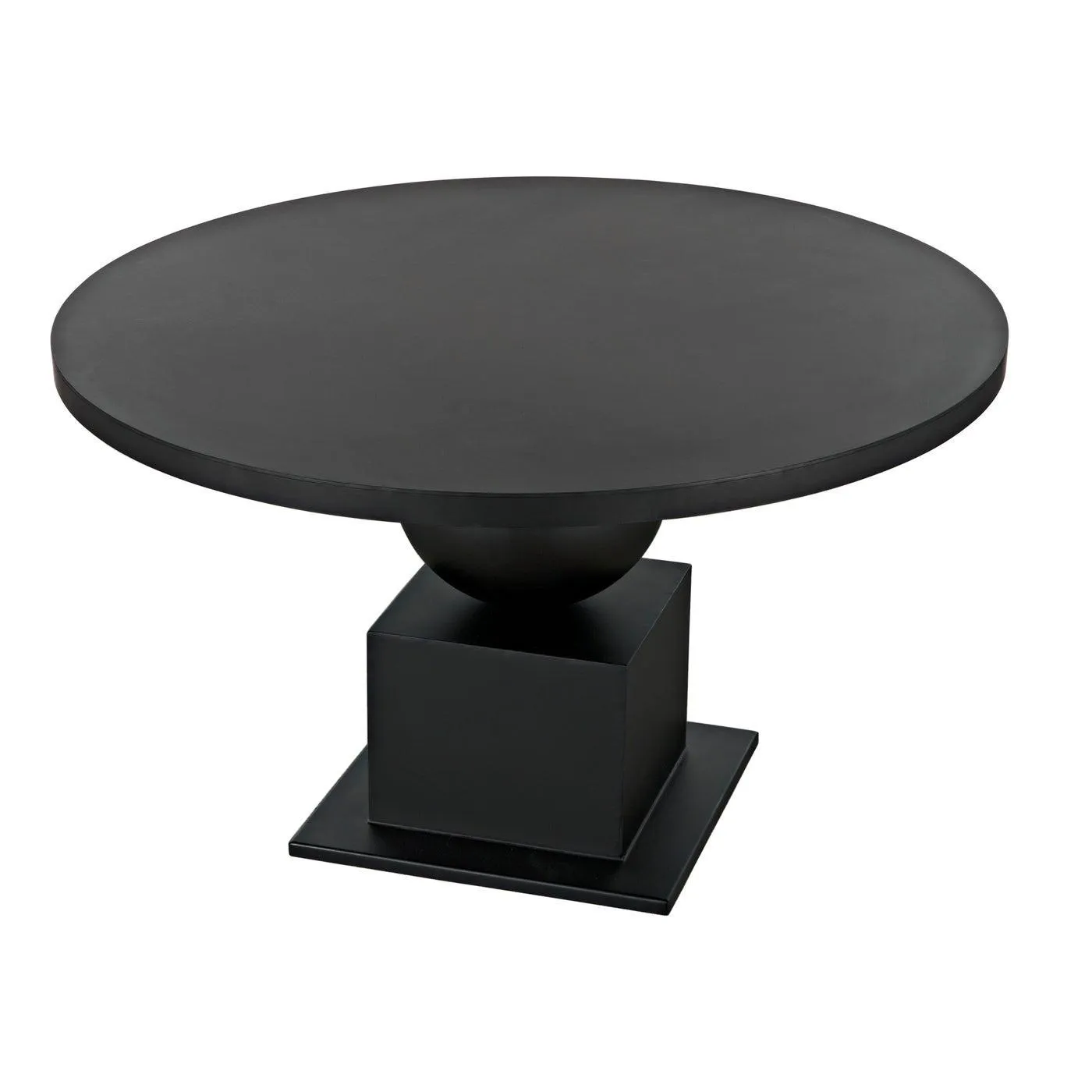 Emira Dining Table, Black Metal