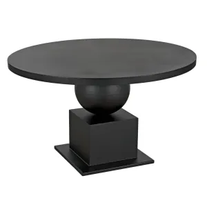 Emira Dining Table, Black Metal