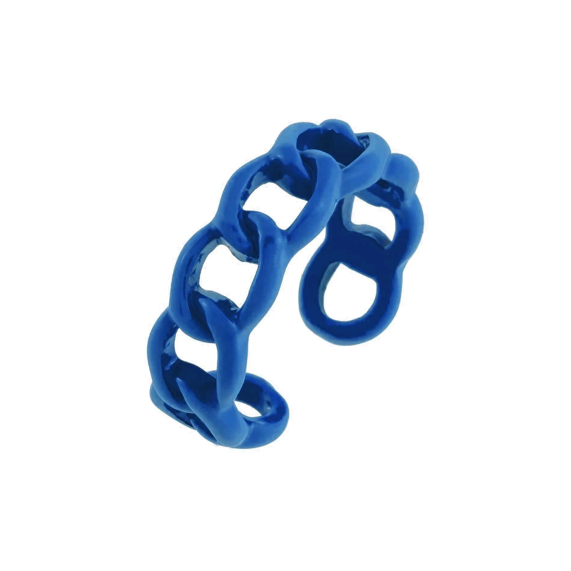 Enamel Colored Chain Link Ring