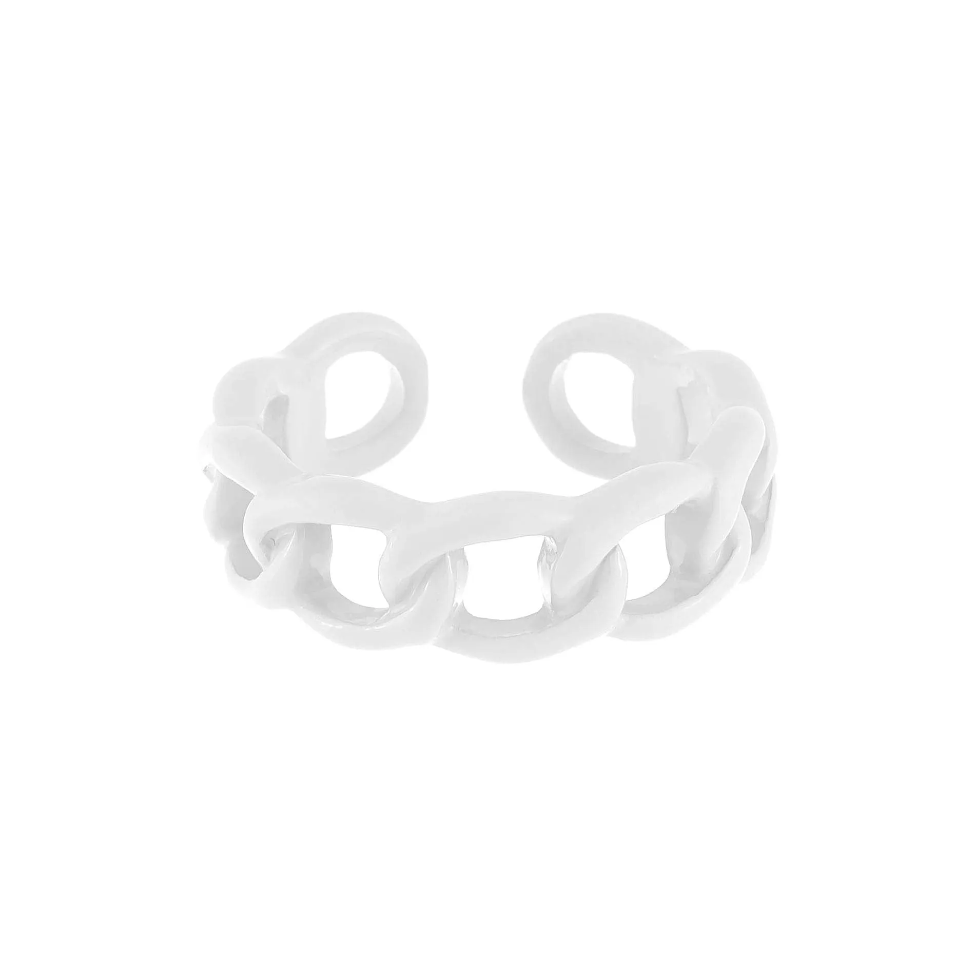 Enamel Colored Chain Link Ring