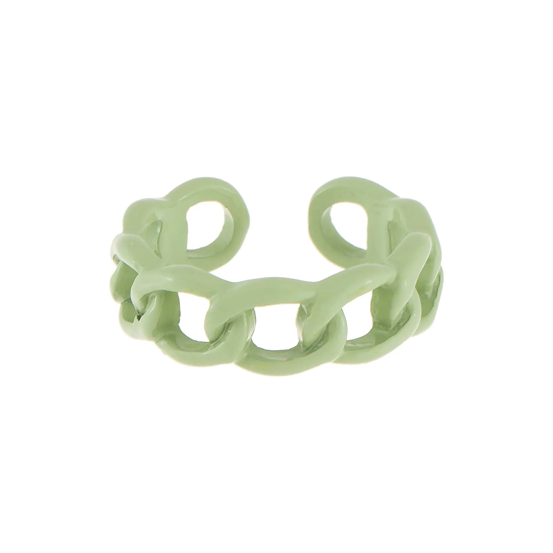Enamel Colored Chain Link Ring