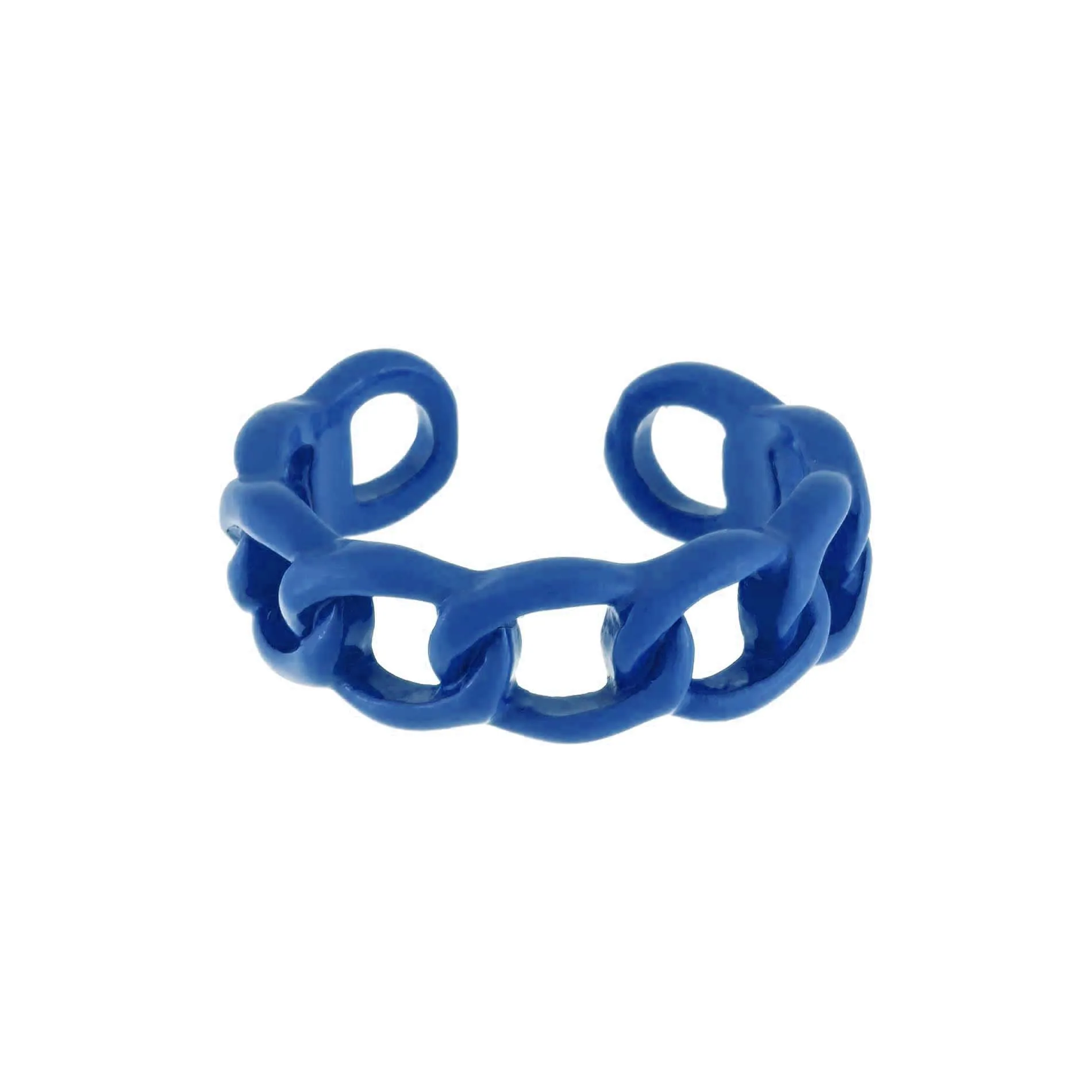 Enamel Colored Chain Link Ring