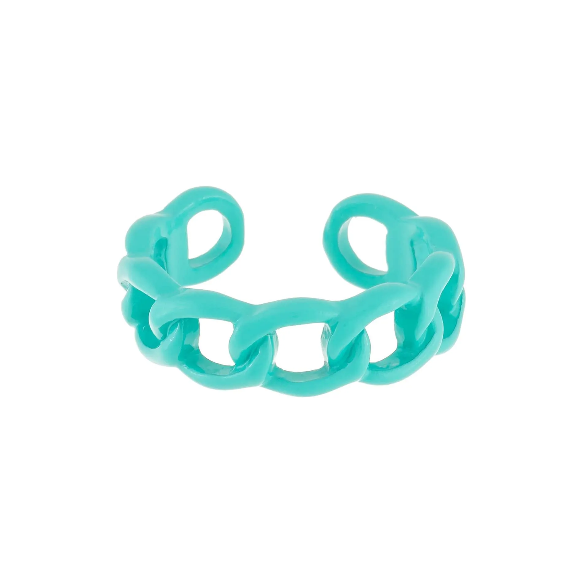 Enamel Colored Chain Link Ring