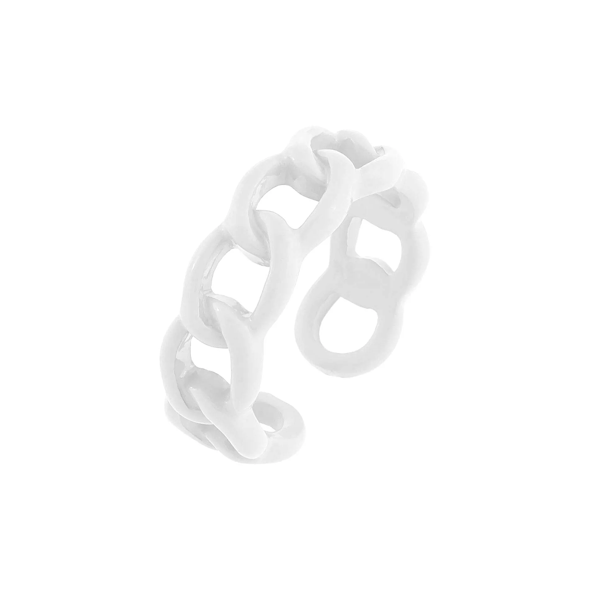Enamel Colored Chain Link Ring