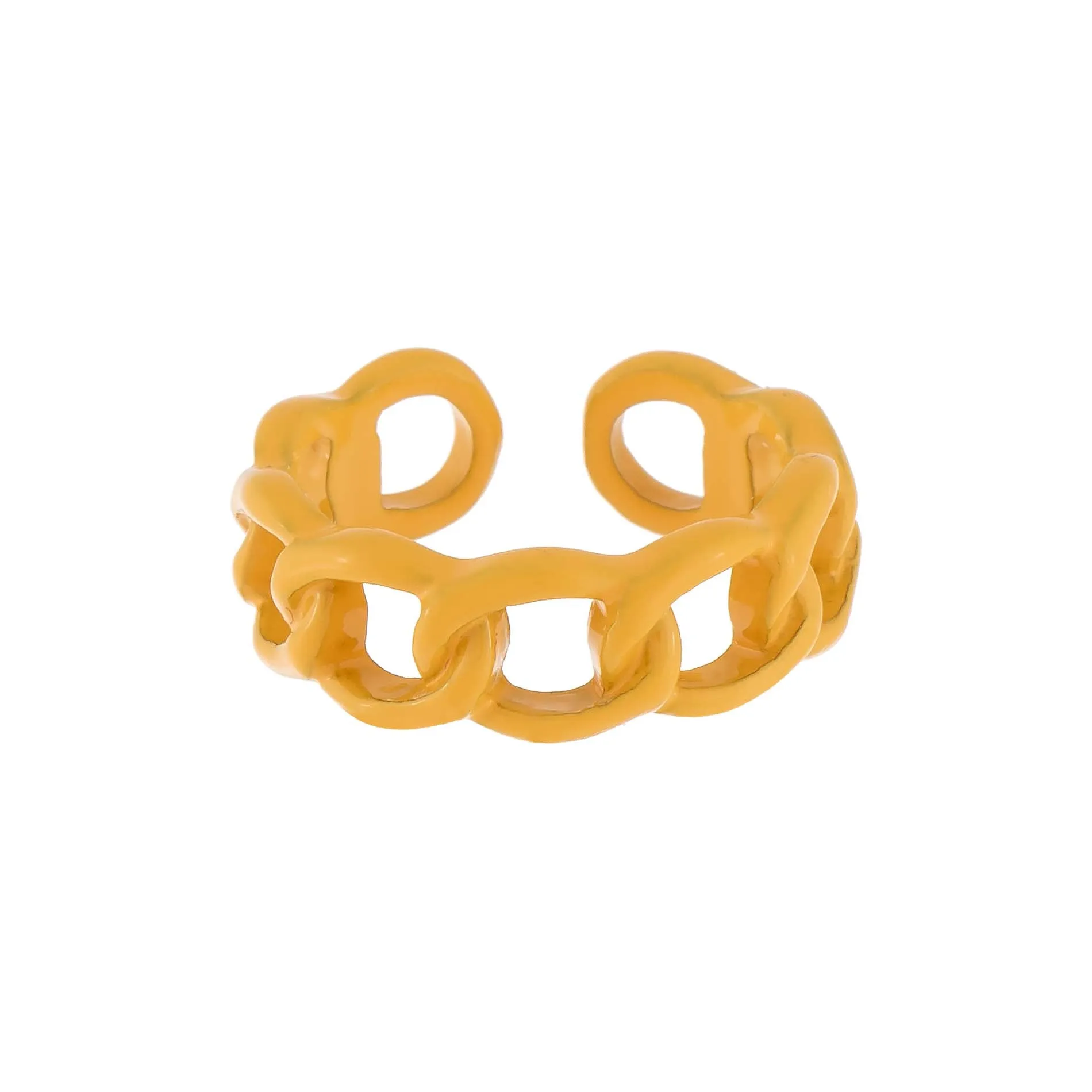 Enamel Colored Chain Link Ring
