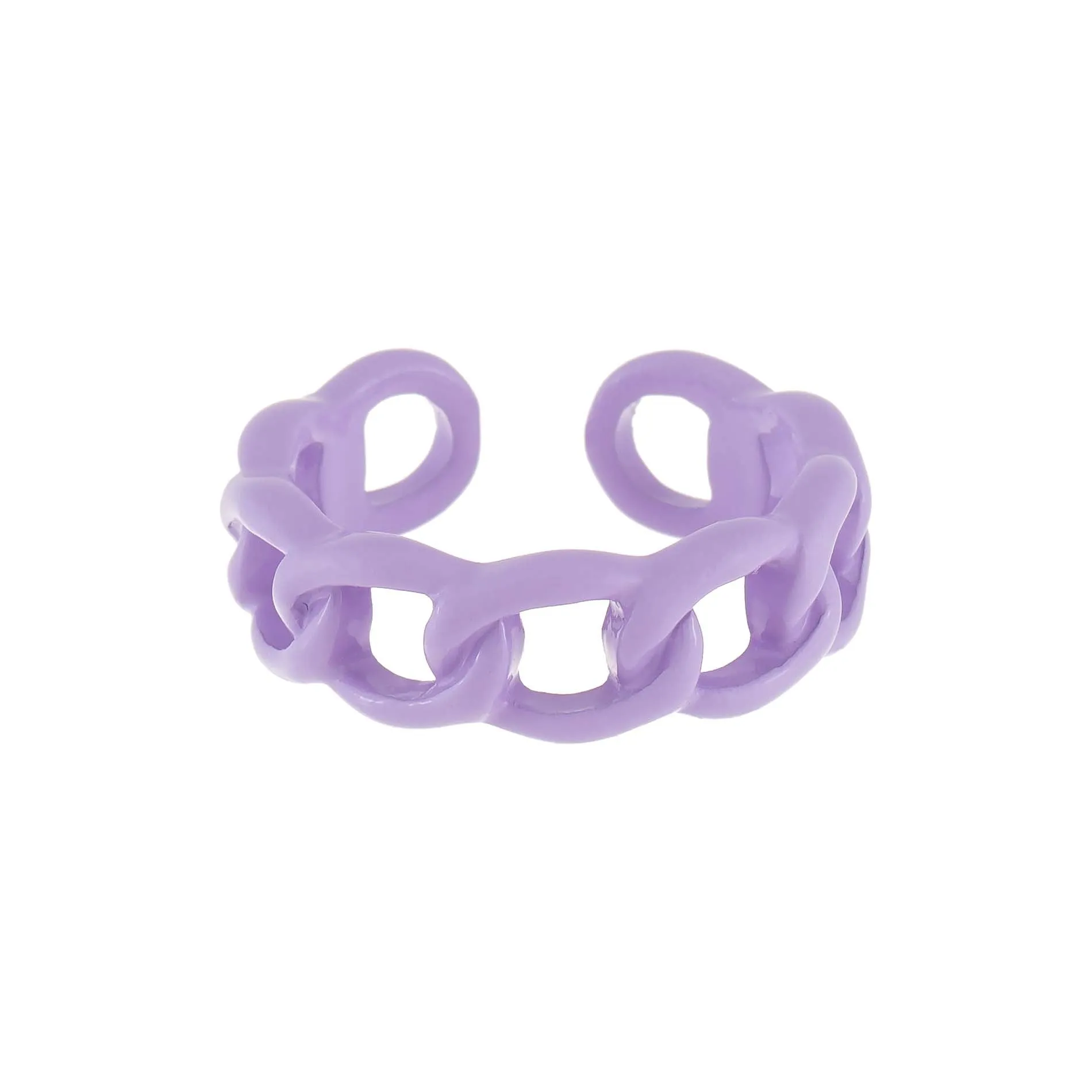 Enamel Colored Chain Link Ring