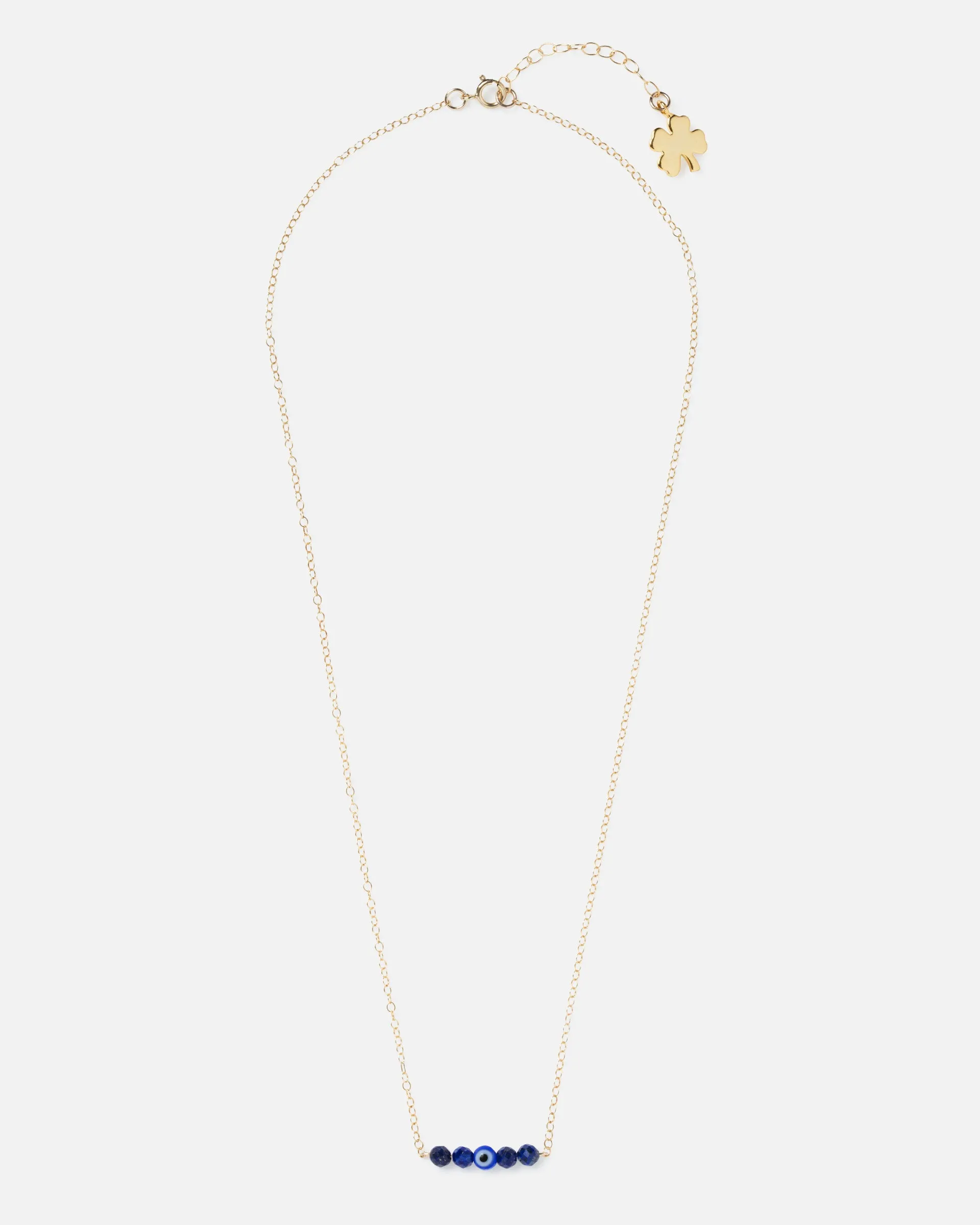 EVIL EYE CLUSTER 14K GOLD-FILLED NECKLACE