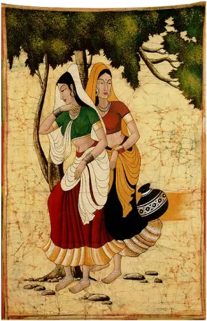 Fine Batik Painting "Beautiful Women"