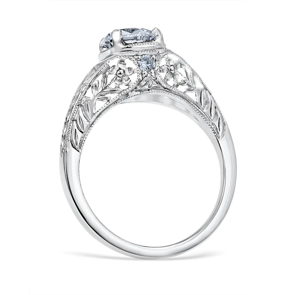 Floral Burst Engagement Ring