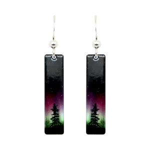Forest of Lights Slender Rectangle Earrings #2128