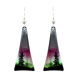 Forest of Lights Tapered Triangle Earrings