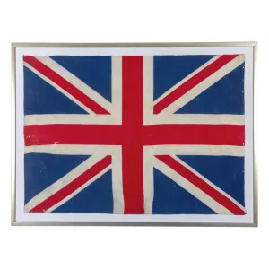 Framed Vintage Union Jack Flag found in France